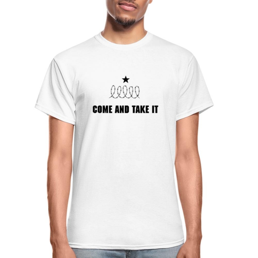 COME AND TAKE IT Adult T-Shirt White Gildan Ultra Cotton Unisex MADE IN USA